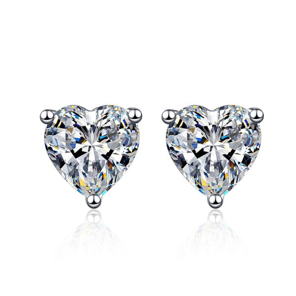 

TaiYang Heart D VVS1 0.5ct -2ct Moissanite Studs Earrings for Women, Luxurious 925 Sterling Silver Wedding Engagement Diamond Earring Jewelry gift