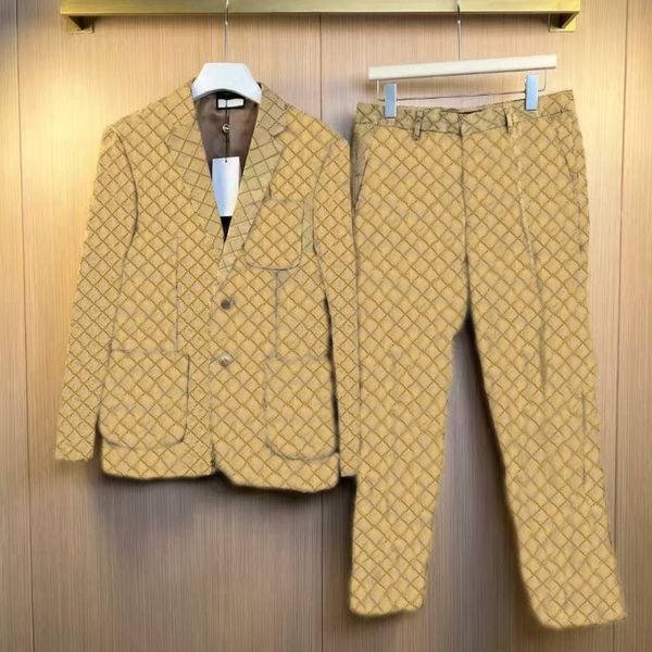 

Designer Men Blazer jacket Coat G letters Business Casual Slim Fit Formal Suit Blazer Men Suits top pant, Color#1
