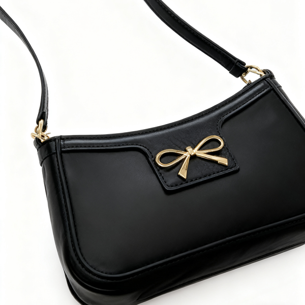 

Mirror Women Handbag, New Autumn/Winter Commuting Shoulder Under-Arm Bag, Korean Fashion Crossbody Bag With Bow Decoration, Black