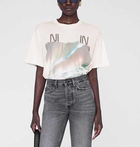 

T-shirt 26 Early Spring High-Quality Designer Cotton Tshirt Bingly New Niche Letter Pattern Print Style Women Casual Loose-Fit Crew Neck Short-Sleeve Pullover Tees Top, Camouflage