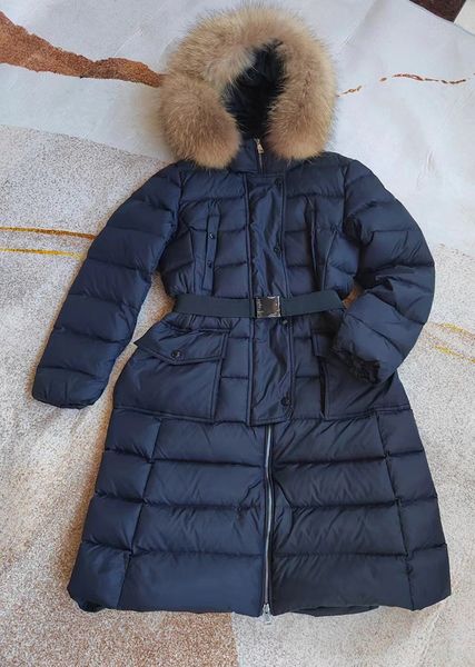 

long puffer coat women designer doudoune femme womens coat winter clothe down fashion long parka jacket thick warm windproof, Deep blue