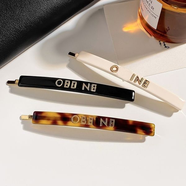 

Hair Clips Barrettes Jewelry Shiny Diamond Letter Hairpin Designer Edge Clip Crystal Rhinestone Fashion Woman Accessories