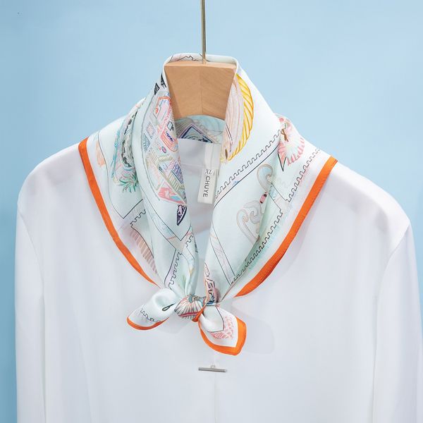 

New Spring and Summer Blue New 100% Mulberry Silk Scarf --836120