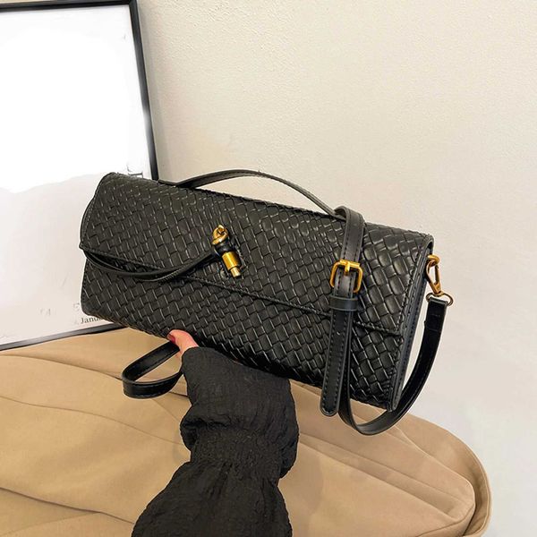 Women Shoulder Bags Stylish Elegant PU Woven Textured Crossbody for Daily Life Party Vacation and More W251104