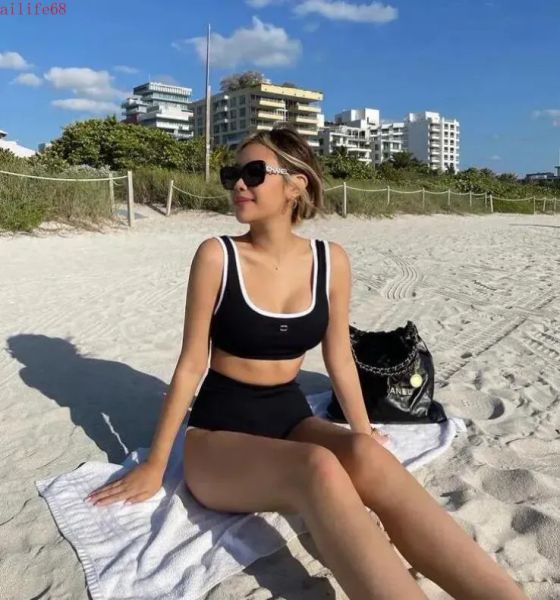 

Summer women Swimwear swimsuit designer high-end Bikini C letter Diamond Stitching sexy one-piece swimsuit two-piece bikinis, Silver