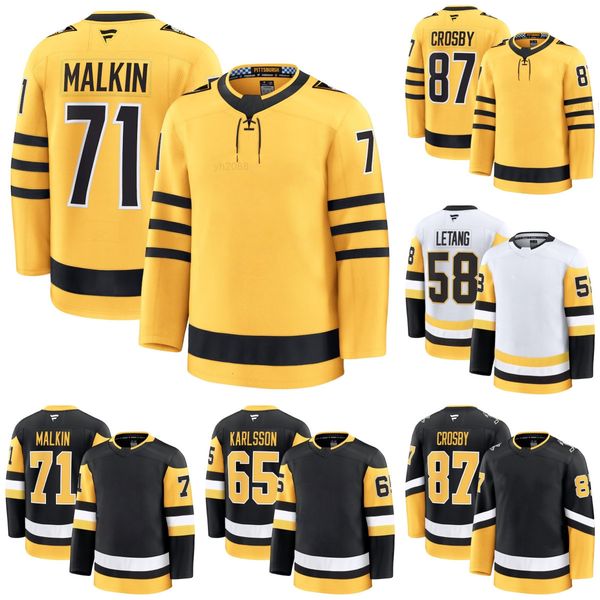 Penguins Jersey Hockey Evgeni Malkin Sidney Crosby Ryan Shea Connors Dewar Tommy Novak Bryan Rust Blake Lizotte Parker Wotherspoon Philip Tomasino Kris Letang