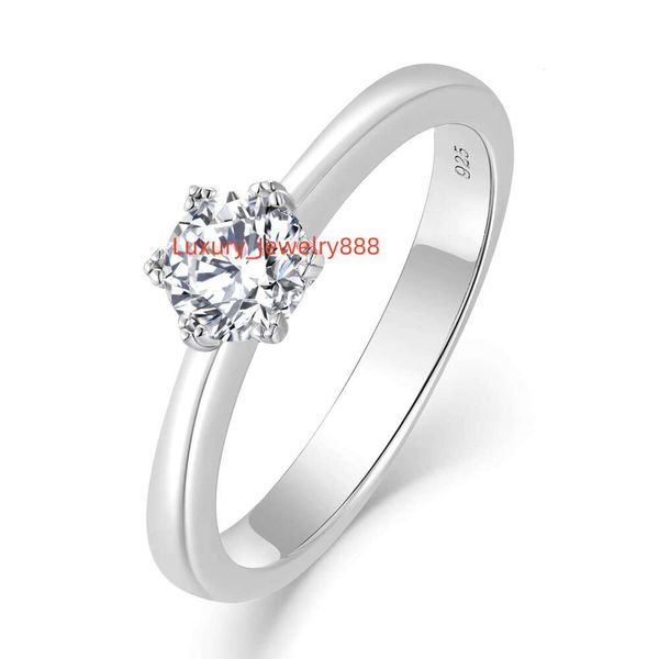 

QX Gold Plated Simple Luxury Fashion Boutique Jewelry Silver Zircon Women's Valentine's Day Wedding Ring Gift
