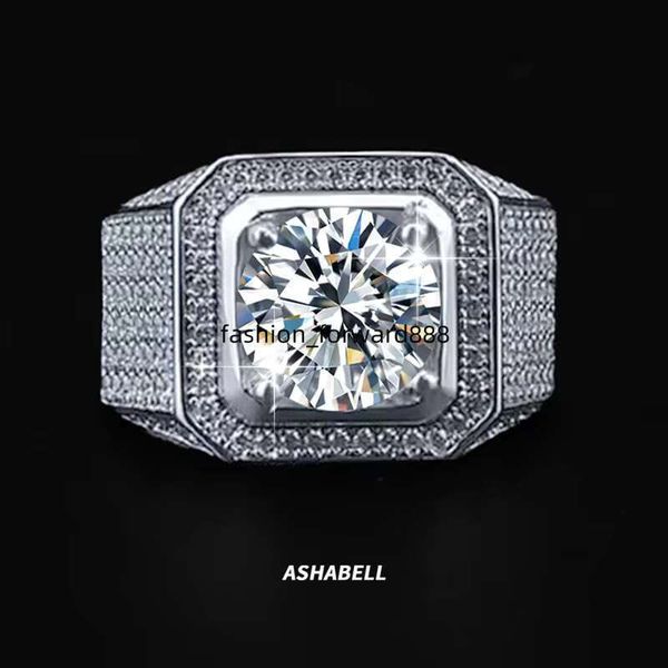 

Asabel Men's 3Ct Sandstone Engagement Wedding Ring Solid Silver Square Round Bright Cut