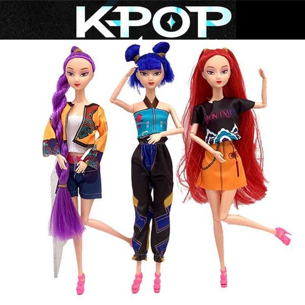 NEW K Pop Demon Hunters Vinyl Doll Figure Kpop HUNTR/X Rumi Mira Zoey Action Figures Anime Desktop Decor Toy Girls Birthday Gift W251117