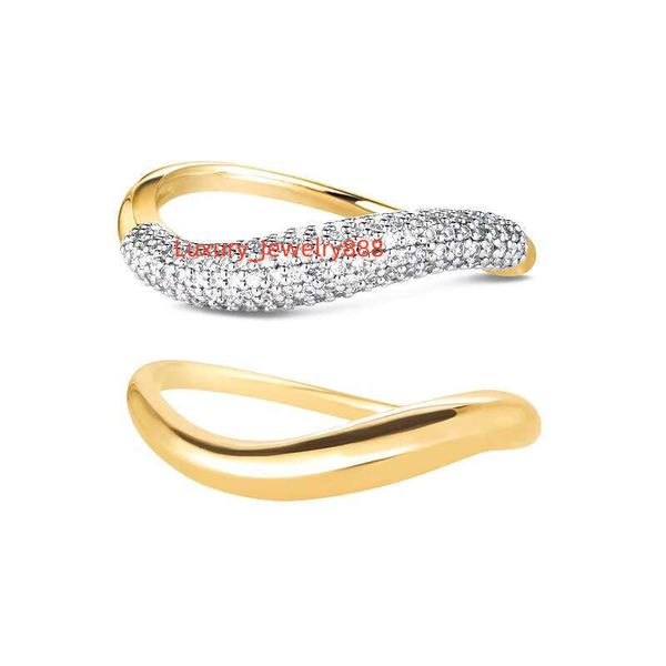 

Pure silver boutique jewelry, luxurious zircon simple ring, sports cloud stackable double set, girls' ring