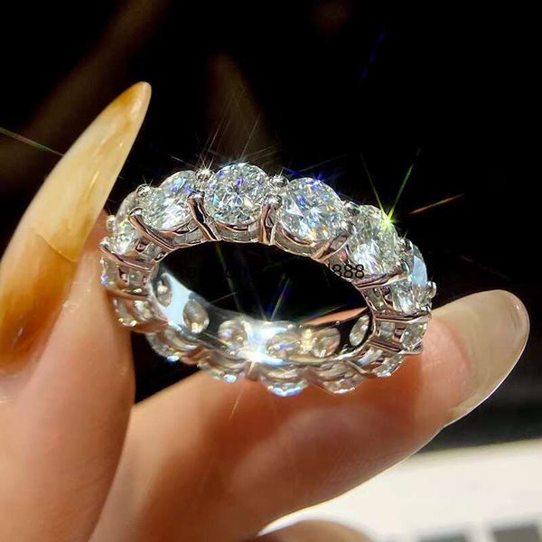 

High end GRA certified silica pure silver chilled hip-hop eternal O ring, stacked ring jewelry