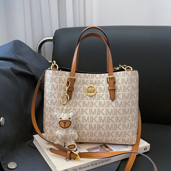 

Free shipping women's new all-in-one classic atmospheric shoulder leisure large capacity Tote bag 2025s hot, Coffee