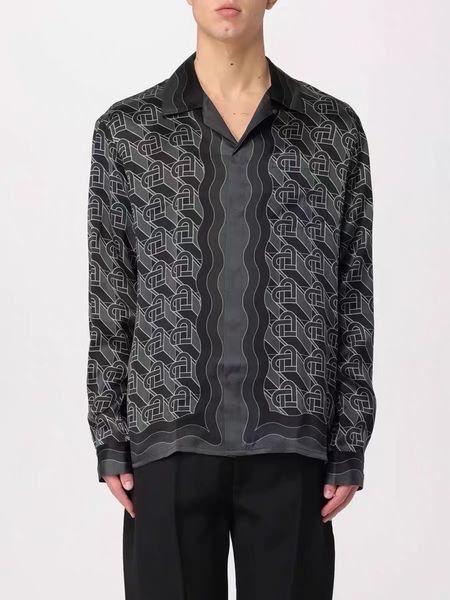 

25ss High Quality Full Print Gradient Silk Shirts New Product Men Designer Casual Hawaiian Vacation Shirt Button Up Loose Lapel Shirts Outwear tn, Light tan