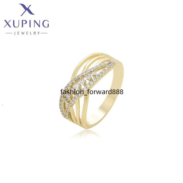

X000022278 Xuping Elegant Simple Charm Jewelry Copper Exquisite 14k Gold Fashion Women's Ring
