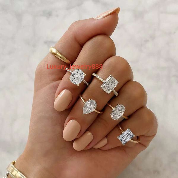 

1CT Starsgem10k 14k Jewelry IGI Certification HPHT Creation CVD DEF VVS Laboratory Planting Ring