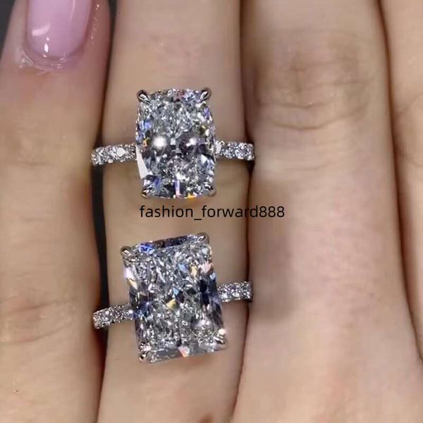 

GRA VVs carbon silica radiation cut engagement ring gold-plated pure silver women's and men's jewelry 1 3 4 5 carats