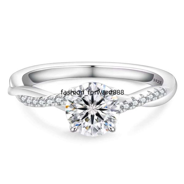 

1ct sterling silver VVS1 platinum Dier silica engagement ring for women