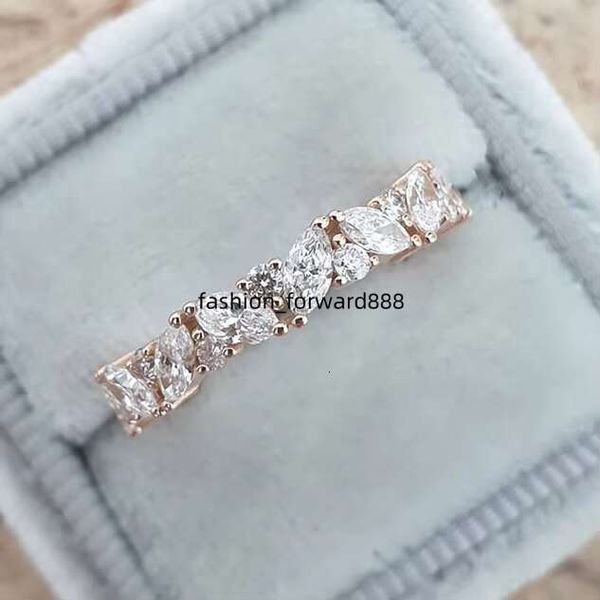 

Fashion jewelry gold-plated cubic zirconia eternal ring, promise pure silver engagement and wedding ring