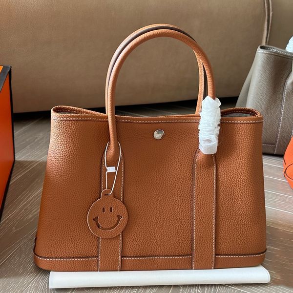 

Designer Luxury larger Leather Women Boho Fashion Structured Garden Tote Bag, #7