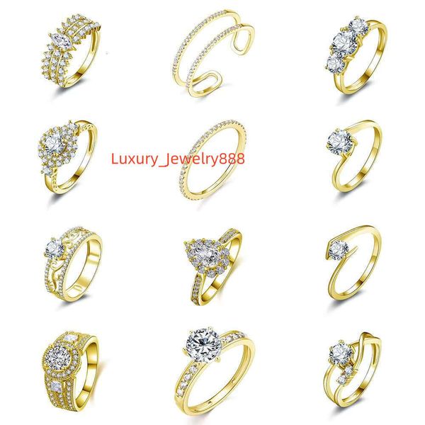 

Fashion boutique jewelry wedding 10K 14K equipped with 1ct 2ct 3ct sandstone ring, suitable for women