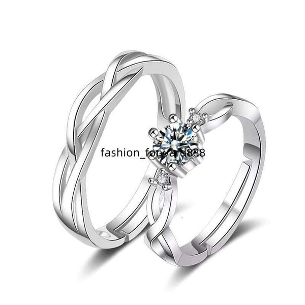 

Fashionable sterling silver heartbeat lover couple women's ring