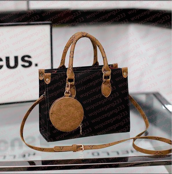 

10A Designer 2pcs Women Shoulder Eming Black Flower Leather Bags Handbag The Crossbody Female Backpack shipping bag Tote Bag Purse Wallet, Brown