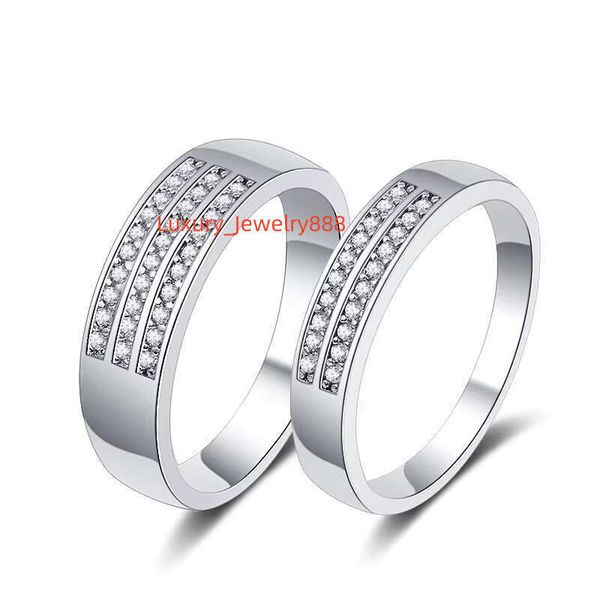 

Zilian electroplated finger jewelry pure silver zircon engagement couple wedding ring