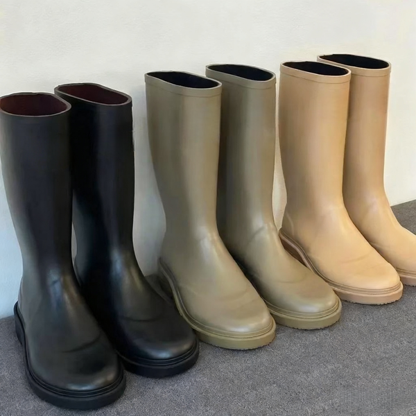 

designer boots woman Rainboots Designer Rubber Rain Boots Women Luxury Fall Winter Fashion Mid Knee High Quality Waterproof booties cowgirl boot designer bot woman, Color 5