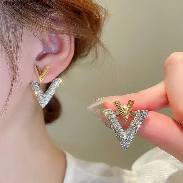 

Luxury ear stud Earrings Gifts Designer Engagement silver Cubic Zirconia Earrings for Women Diamond Earring Wedding Party Jewelry wholesale
