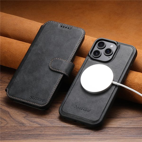 

Detachable Magnetic Flip Phone Cases for iPhone 16 15 14 13 12 Pro Max 5G Business Multiple Card Slots Leather Wallet Clutch Bracket Shell Supports Wireless Charging, Blue