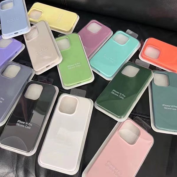 2025 Silicone Phone Cases For iPhone 17 16pro 16plus 16 pro max 15 14 13 12 11 Pro Max Mini X XS XR 6 6s 7 8 Plus se Shockproof Back Cover