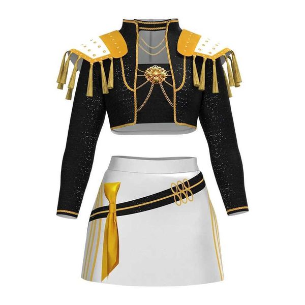 Girls Rumi Zoey Mira Cosplay KPop Demon Hunters Cosplay Costume Children Black Golden Suit Halloween Huntrix Role Playing Outfit W251107