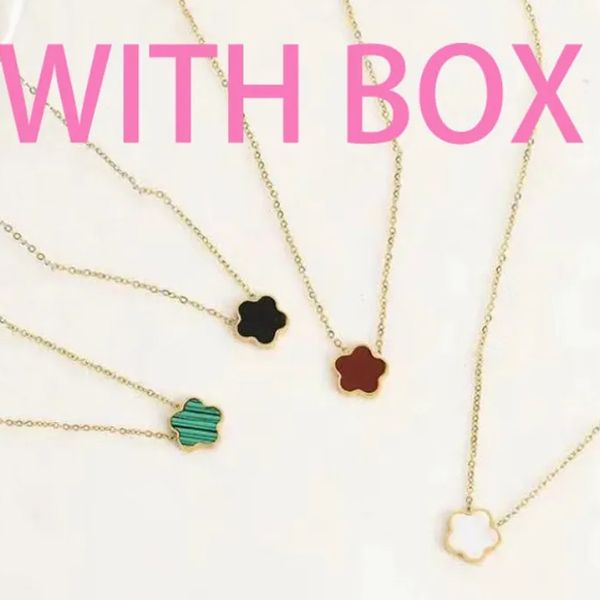 

Classic With Box clover necklace women designer designer necklace for women pendant Pearl Mother silver Plated 18K women necklace fast ship