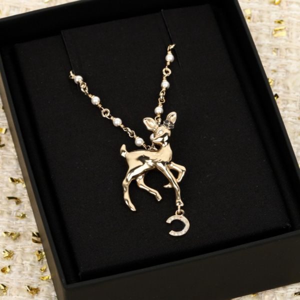 

Designer Necklace Pearl Pendant Gold Plated Bracelet Jewelry Choker Chains Necklace Wedding Gift Party