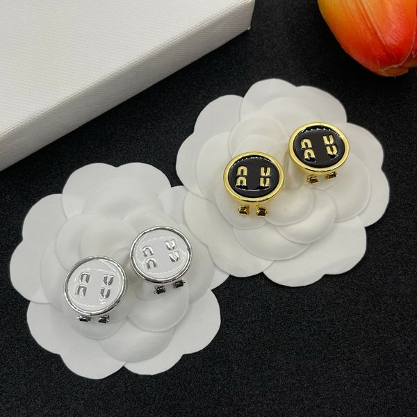 

Designer Letter Earrings Stud 925 Silver Stud Women's Round Diamond Earrings 18K Gold Plated Classic Brands Wedding Party Jewerlry