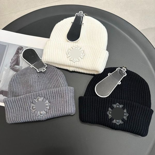 

Beanie Hats for Men Women Luxury Knitted Hat Designer Cross Pattern Beanie Elastic Wool Winter Warm Hat Classical Beanies Thick Hats High-quality Holiday Gift, #3