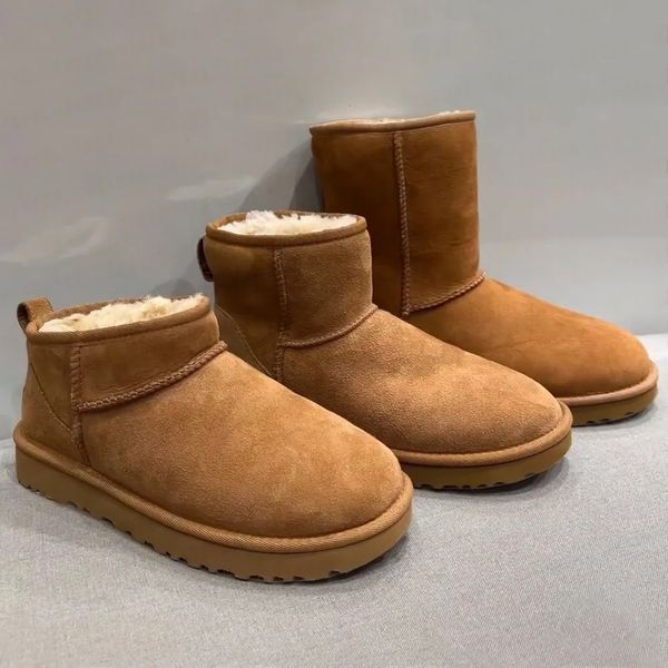 

Snow Boot Platform Autumn Boots Designer Short II Classic Ultra Mini Boots Women Men Fur Sheepskin Tasmen Tazz Chestnut Sand Mustard Seed boot fur fluffy womena s boot, Pink