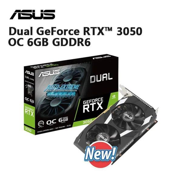 ASUS DUAL RTX3050O6G 6GB GDDR6 NVIDIA GeForce RTX 3050 HDMI21 DVID DisplayPort 14a New Graphics card