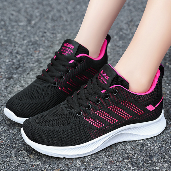 

New Women's Fly-Knit Sports Shoes - Lightweight, Comfortable, Breathable, Soft-Soled for Running & Square Dance
