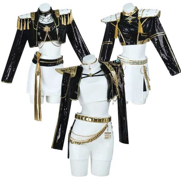 Kids Girls Kpop Demon Hunters Rumi Zoey Mira Cosplay Costume Disguise for Children Clothing Roleplay Halloween Carnival Suit K251107
