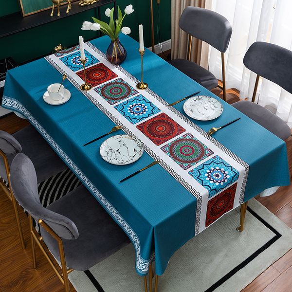 W265 Light luxury tablecloth waterproof, oil-proof, scalding-proof, wash-free simple tablecloth