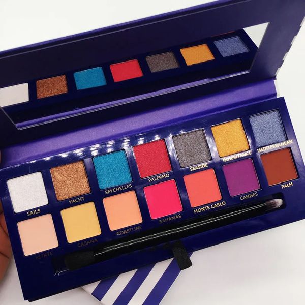 

2025 New Makeup Riviera 14 Color Eyeshadow Palette With Brush Beauty Shimmer Matte Eye Shadow Designer Palette Fast Ship