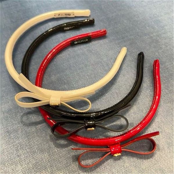 

Classic Designer Headbands Luxury Brand Headbands Patent Leather Letter Headbands Bow Hair Accessories High Quality Multiple Styles