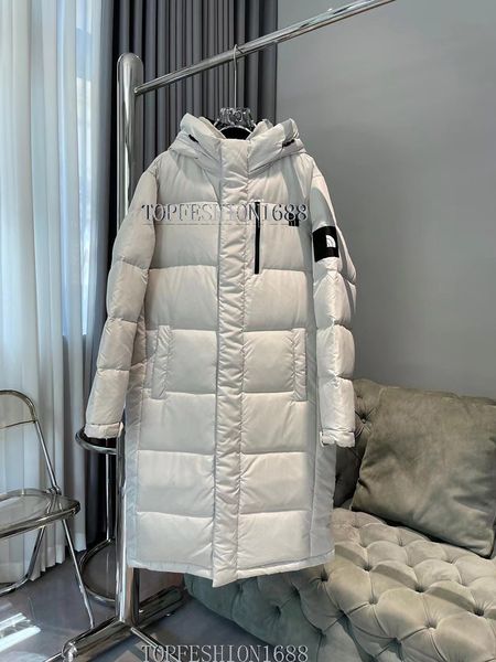 

Winter puffer jacket men cotton long casual outdoor coat for everyday northepuffer jacket zipper face letter winterjacke damen winter jacket women, White