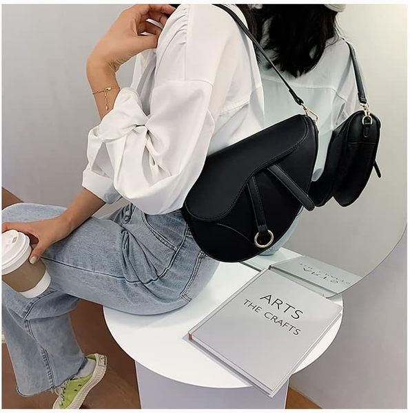 

Not Baby Handbags Girl Designer Bag High Quality Saddle Bag Classic Brand Letter Crossbody Bag Girl Old Flower Leather Luxuries Tote Bag Fashion Underarm Bag With Box, 1 #
