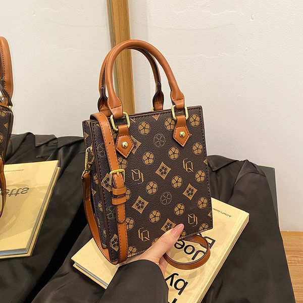 

Bag niche design shoulder printed handbag trend crossbody bag for women, Khaki