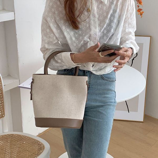 

Designer Bag Shoulder Bag Large Capacity Handbag Women Luxury Bag S New Single Shoulder Crossbody Simple Leisure Canvas Bucket Hot, White#