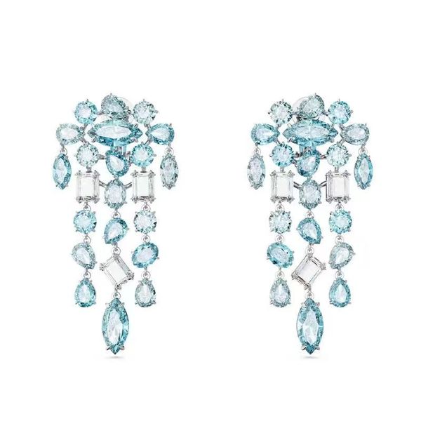 

2025 Fashion Multi-Design Original Irregularity Multicolor Crystal Eco-friendly Metal Ear Drops High Appearance level Earrings Jewelry For Girls Gift