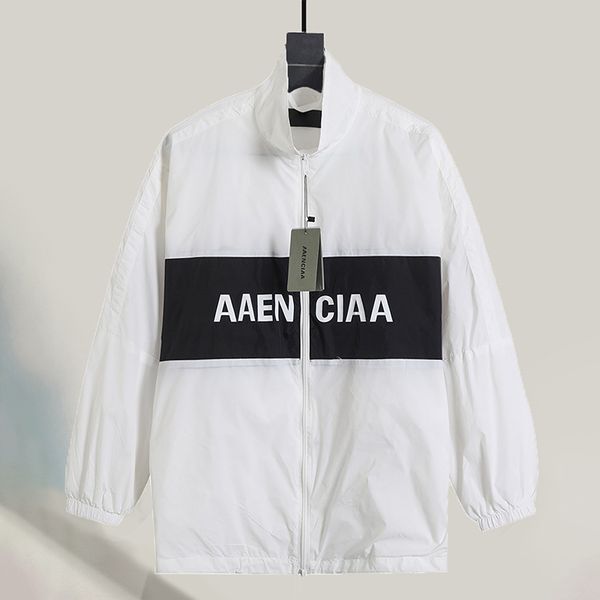 

Men's Jackets Designer Alphabet print splicing color blocking anti-wear jacket for men and women, Gold