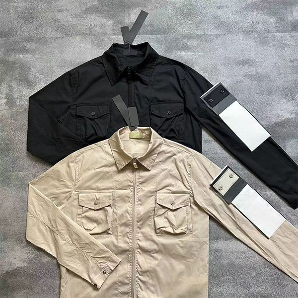 

Men's Jackets Designer Long sleeved jacket loose simple solid color new casual versatile design, Black